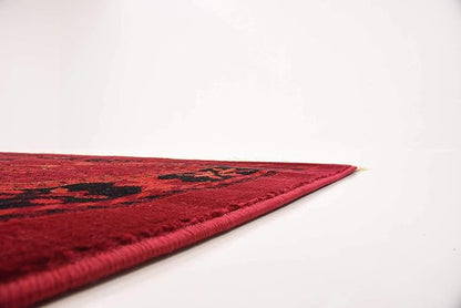 Unique Loom Tekke Collection Area Rug - Sheibani (7' 10" x 11' Rectangle, Red/ Black)