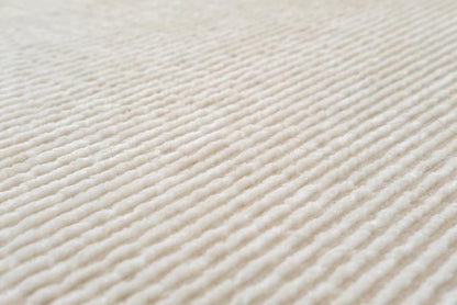 Revival Rugs Stripe 2'7"x4'11" Machine Washable Area Rug for Kitchen Bedroom - 100% Recycled Oeko-TEX Certified, Medium Pile, Beige, Cream