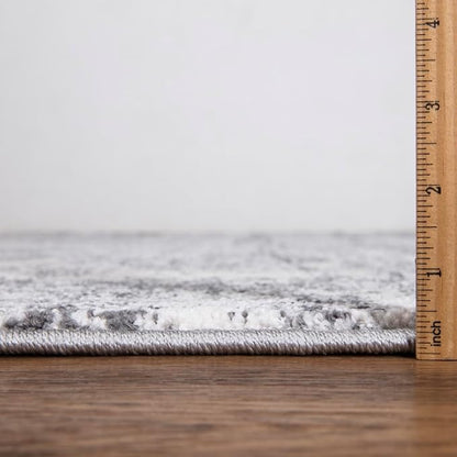 Keen Home Design Area Rugs - Non-Shedding, Thick Pile Abstract Rugs for Kitchen, Living Room, Bedroom, Dining Room, Entryway (Abstract Cream/Grey, 5'11'' x 9'2'')