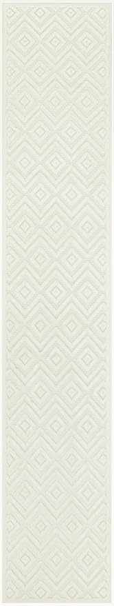 Nourison Home Versatile Ivory White 2'2" x 10' Area Rug - Easy Clean, Non Shedding, Bed Room, Living Room, Dining Room, Kitchen (10' Runner)