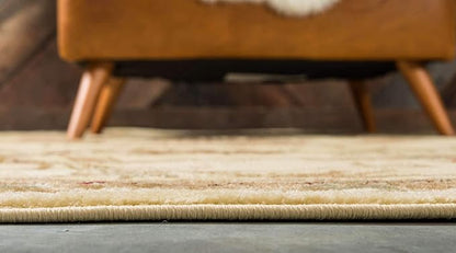 Unique Loom Versailles Collection Traditional Classic Floral Motif Area Rug (6' 0 x 6' 0 Round, Ivory/ Tan)