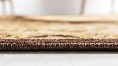 Unique Loom Versailles Collection Traditional Classic Floral Motif Area Rug (2' 2 x 3' 0 Rectangular, Brown/ Ivory)