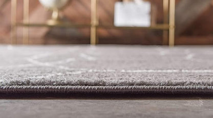 Unique Loom Trellis Frieze Collection Area Rug - Geometric (3' 3" x 5' 3", Dark Gray/ Ivory)