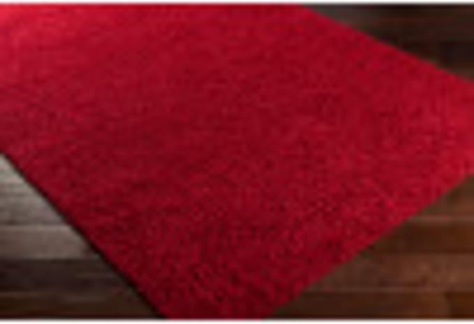Artistic Weavers Solid Plush Blissful Shag Area Rug, 7'10" x 10', Red