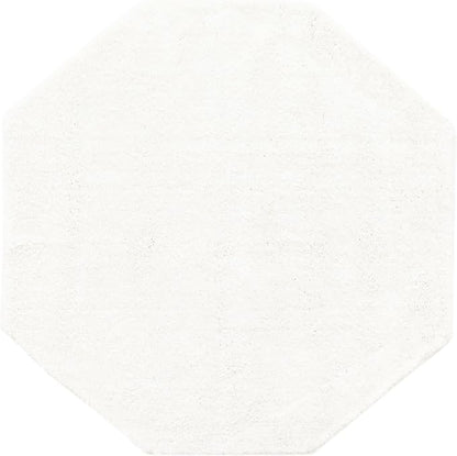 Unique Loom Solo Collection Area Rug - Calabasas (7' 10" Octagon, Snow White)