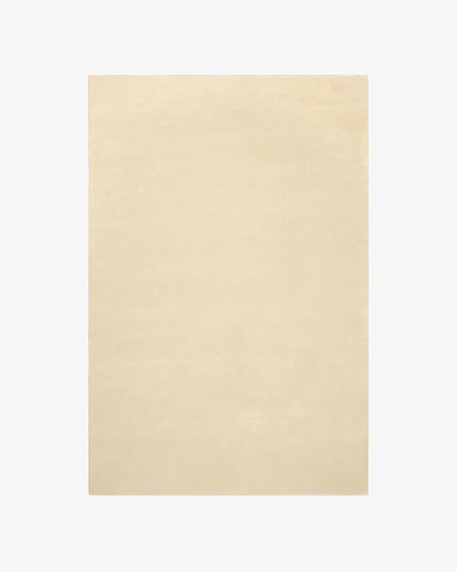 Hand-Tufted Wool Rectangle Area Rug – Soft Premium Wool Carpet for Living Room, Bedroom & Home Décor – 8X10 ft| Butter – Durable, Non-Slip Backing, Handcrafted Rug