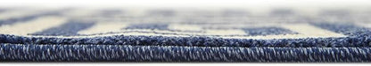 Unique Loom Athens Collection Classic Geometric Modern Border Design Area Rug (2' 0 x 3' 0 Rectangular, Navy Blue/ Beige)