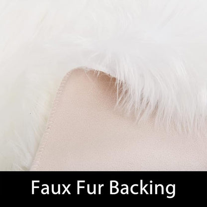 Latepis 9x12 Area Rug for Bedroom White Fluffy Rugs Washable Faux Fur Rug for Living Room Fuzzy Shaggy Rug for Office Entertainment Room Home Décor Rectangle