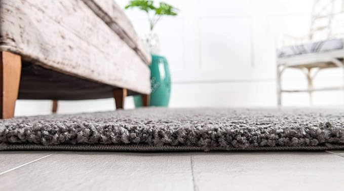 Unique Loom Solo Collection Area Rug - Calabasas (2' 2" x 6' 7" Runner, Gray)