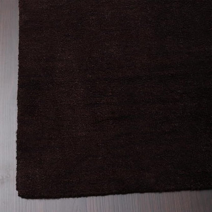 Rugsotic Carpets Hand Knotted Gabbeh Wool 8'x10' Area Rug Solid Brown L00111