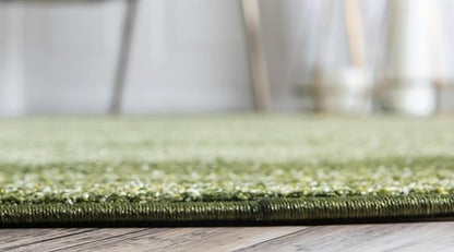 Rugs.com Angelica Collection Rug – 6 Ft Round Light Green Medium Rug Perfect for Kitchens, Dining Rooms