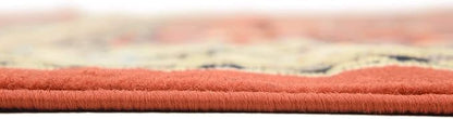 Unique Loom Sialk Hill Collection Area Rug - Washington (8' Square Terracotta/Cream)