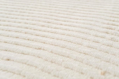 Revival Rugs Record 5'3"x8' Washable Area Rug for Living Room Bedroom - 100% Recycled Oeko-TEX Certified, Medium Pile, Beige, Cream