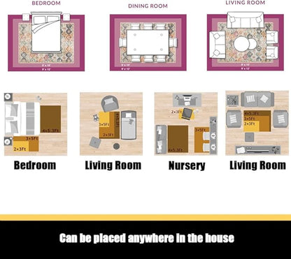 Cartoon Animal Pattern Area Rug Cute Cat Luxury Floral Decor for Carpet Farmhouse Bedroom Living Room Rugs Bathroom Kitchen Runner Mat Indoor Outdoor Non Slip Doormat 2' X 3'