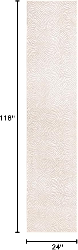 Unique Loom Finsbury Collection Area Rug - Meghan (2' x 9' 10" Runner, Ivory Beige)