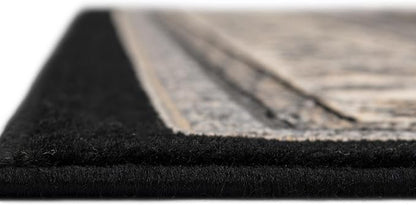 Unique Loom Sialk Hill Collection Area Rug - Washington (2' 11" x 16' 5" Runner Black/Gray)