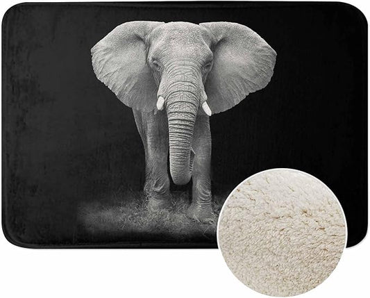 Elephant Bath Mat for Bathroom Bath Rugs Door Mat Non Slip Rubber Backed Bathroom Floor Mat for Bathtub Sink Shower 16"X24"