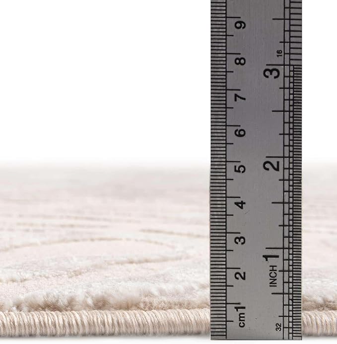 Unique Loom Finsbury Collection Area Rug - Meghan (4' x 6' Rectangle, Ivory Beige)