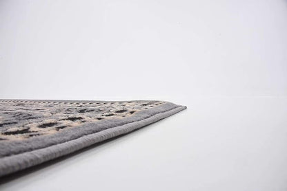 Unique Loom Reza Collection Traditional Persian Style Area Rug, 7 x 10 ft, Gray/Ivory