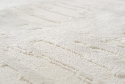 Revival Rugs Shell 9'2"x12'2" Washable Area Rug for Living Room Bedroom - 100% Recycled Oeko-TEX Certified, Medium Pile, Beige, Cream