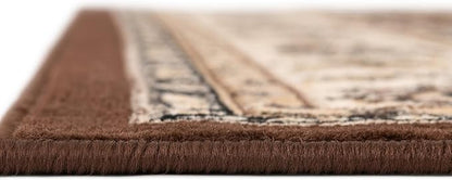 Unique Loom Sialk Hill Collection Area Rug - Washington (9' 10" x 13' 1" Rectangle Brown/Black)