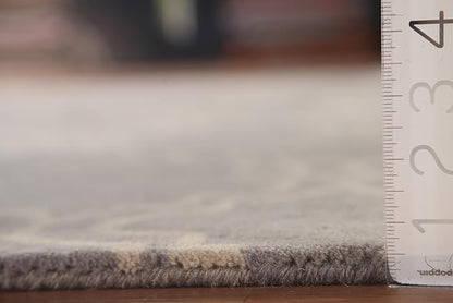 Modern Collection 8 x 8 Moroccan Trellis Area Rug, All-Over/Geometric Wool Carpet for Home Décor, Living Room, Dining Room, and Bedroom