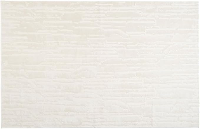 Revival Rugs Ebb 6'7"x9' Washable Area Rug for Living Room Bedroom - 100% Recycled Oeko-TEX Certified, Medium Pile, Beige, Cream