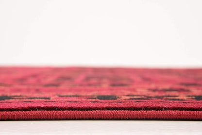 Unique Loom Tekke Collection Area Rug - Sheibani (6' 1" x 9' Rectangle, Red/ Black)