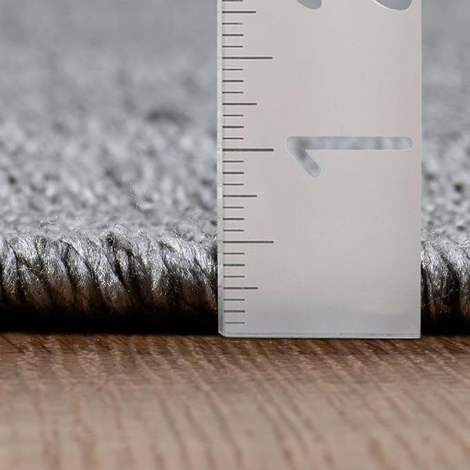 LUXE WEAVERS Modern Farmhouse Gray 6x9 Washable Area Rug, Anti-Slip Diamond Pattern Carpet