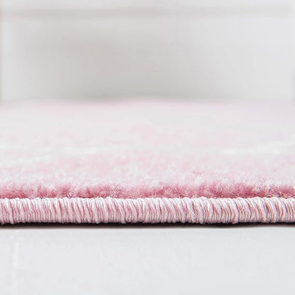 Rugs.com Lattice Frieze Collection Rug – 10' x 13' Light Pink Medium Rug Perfect for Living Rooms, Large Dining Rooms, Open Floorplans