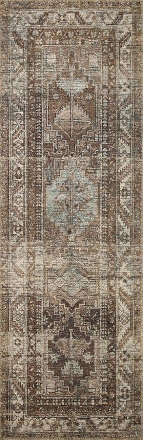 Loloi Amber Lewis Billie Collection, Clay & Sage 8'-6" x 11'-6" Area Rug – Antique & Distressed Accent Rugs for Living Room, Bedroom, Entryway & Hallway, No Shed High Traffic Area Home Decor Rug