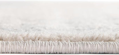Unique Loom Isabella Collection Area Rug - Rossellini (5' Square, White/ Black)