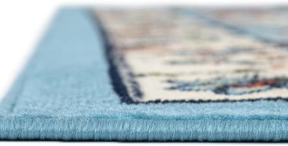 Unique Loom Espahan Collection Area Rug - Cape Cod (5' 3" x 8' Rectangle, Blue/ Black)