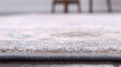 Unique Loom Salzburg Collection Classic Traditional Design Oriental Inspired Border Area Rug (3' 3 x 5' 3 Rectangular, Gray/Beige)