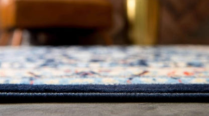 Unique Loom Sialk Hill Collection Area Rug - Washington (2' 2" x 3' 1" Rectangle Navy Blue/Cream)