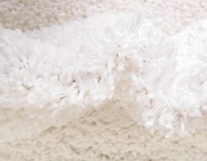 Unique Loom Davos Shag Collection Area Rug - Solid (2' 7" x 13' 1" Runner, White/ Ivory)
