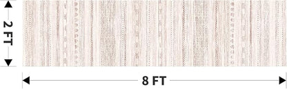 2x8 Pink Runner Rug Machine Washable Non Slip Area Rug Distressed Neutral Moroccan Boho Rug Ultra Soft Floor Runners for Hallways for Entryway Laundry Room Kitchen