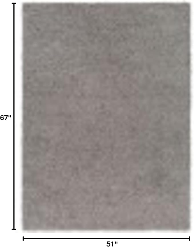 Artistic Weavers Solid Plush Blissful Shag Area Rug, 4'3" x 5'7", Medium Gray