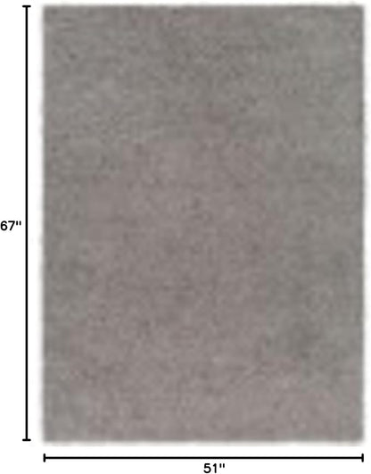 Artistic Weavers Solid Plush Blissful Shag Area Rug, 4'3" x 5'7", Medium Gray