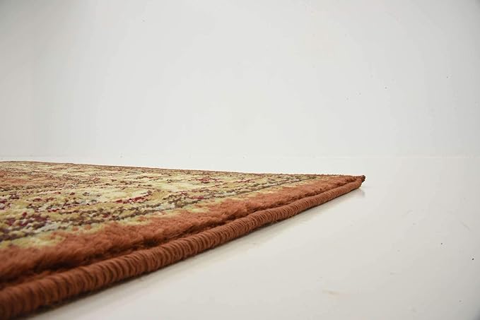 Unique Loom Voyage Collection Traditional Oriental Classic Intricate Design Area Rug (3' 3 x 5' 3 Rectangular, Terracotta/Ivory)