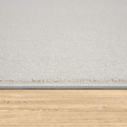 Paco Home Solid Area Rug in Cream Modern Plain Design, Size: 4' x 5'7"