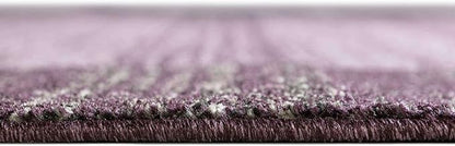 Rugs.com Angelica Collection Rug – 10 Ft Runner Violet Medium Rug Perfect for Hallways, Entryways