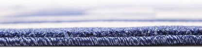 Unique Loom Athens Collection Classic Geometric Modern Border Design Area Rug (8' 0 x 8' 0 Square, Navy Blue/ Beige)