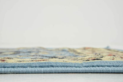 Unique Loom Sialk Hill Collection Area Rug - Washington (2' 11" x 16' 5" Runner Light Blue/Navy Blue)