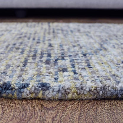 Hand Tufted Wool ECO-Friendly Area Rugs - 2'6''x11', Runner Shape, Light Green, Solid Plain Design, High Pile Thick Handmade Area Rugs for Living Room, Bed Room (KWC111)