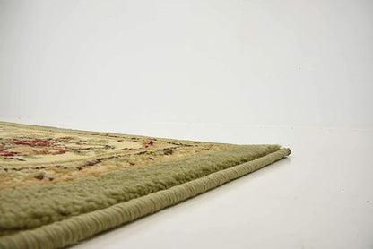 Unique Loom Versailles Collection Traditional Classic Floral Motif Area Rug (4' 0 x 4' 0 Square, Green/ Ivory)