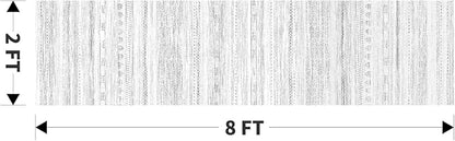 2x8 Runner Rug Machine Washable Non Slip Area Rug Distressed Neutral Moroccan Boho Rug Ultra Soft Floor Runners for Hallways for Entryway Laundry Room Kitchen, Grey