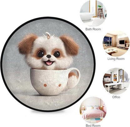 Soft & Washable Teacup Dog Rug Non-Slip, Perfect for Indoors/Outdoors Ideal for Living Room, Bedroom, and Entryway 3ft
