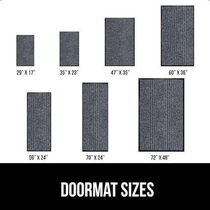 GORILLA GRIP Waterproof Traffic Guard Door Mat, 70x24, Heavy Duty Entryway Mats, Strong Rubber Back Commercial Rugs for Office Hallway, Garage Floor and Home, Low Profile Carpet Runner, Charcoal Gray