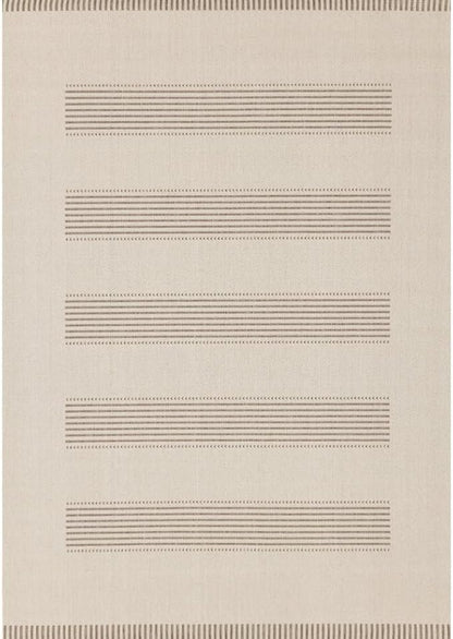 Beige Carpet for Bedroom with Striped Design, 5x7 Washable Boho Rug for Living Room or Versatile Accent to Refresh Any Room Décor